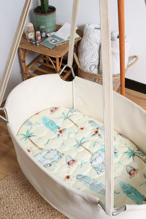 On the Road Again Expect-A-Spill Bassinet Sheet - Marmalade Lion