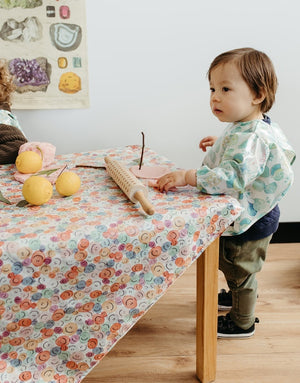 Long Sleeve Smock & Splat Mat Combo - Marmalade Lion