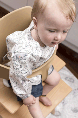 Cuddly Faces Long Sleeve Smock - Marmalade Lion
