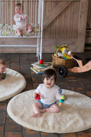 Australian Washable Wool Baby Play Mat - Marmalade Lion