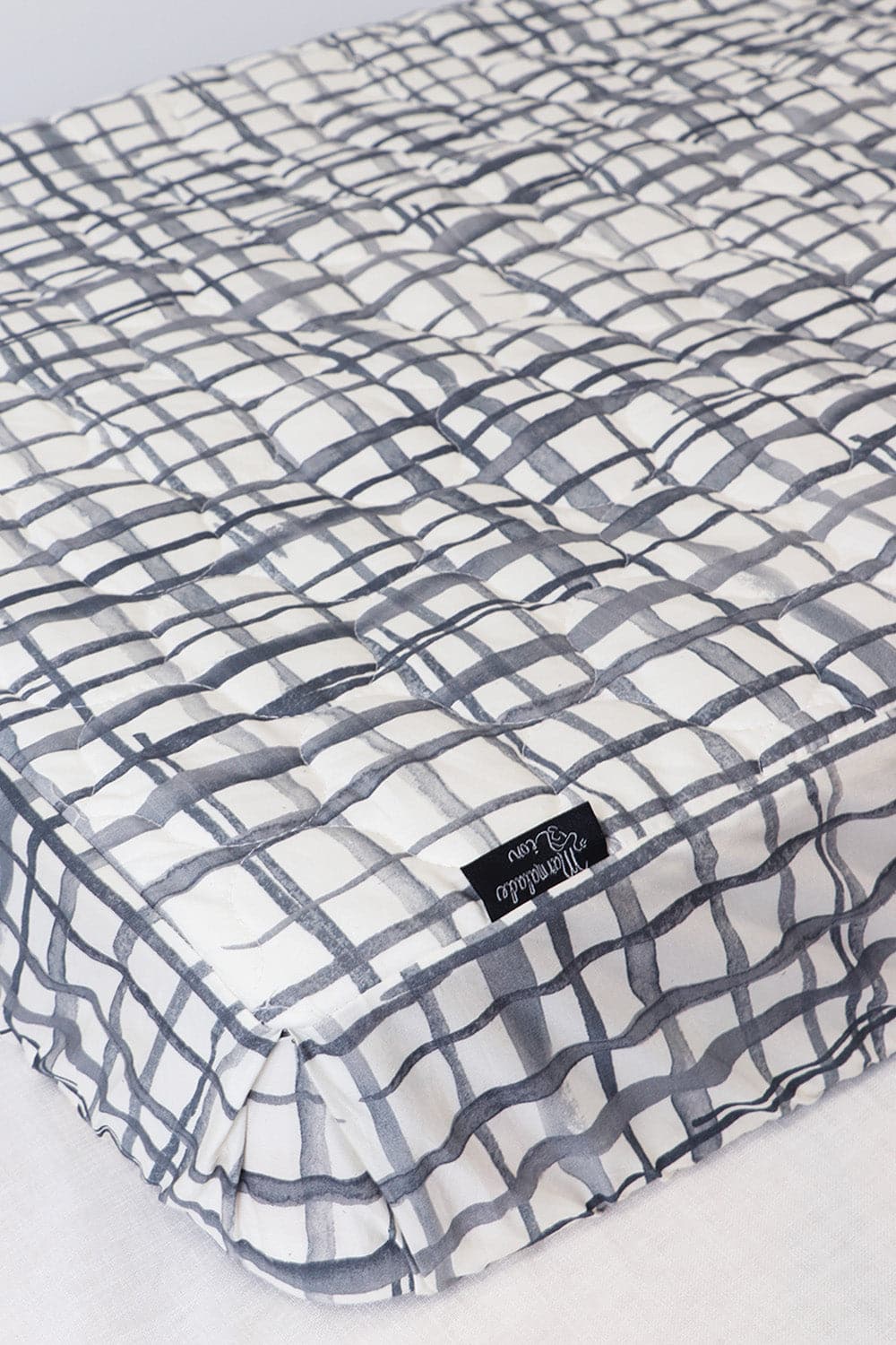 Baby Cot Sheet - Swedish Check Expect-A-Spill Sheets - Marmalade Lion
