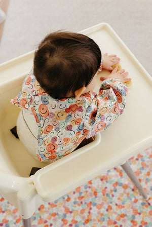 Happy Buttons Long Sleeve Smock - Marmalade Lion