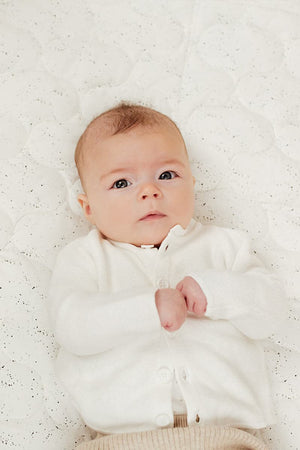 Baby Cot Sheet - Speckled Egg Jersey Expect-A-Spill Sheets - Marmalade Lion