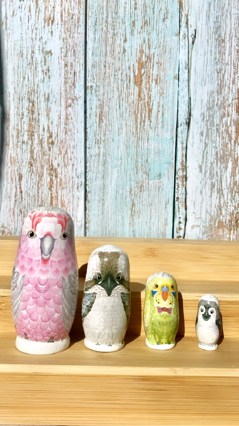 Nesting Dolls - Australian Baby Bird - Marmalade Lion