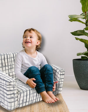 Swedish Check Toddler Couch Cover - Marmalade Lion