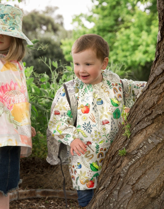 Little Creatures Long Sleeve Smock - Marmalade Lion