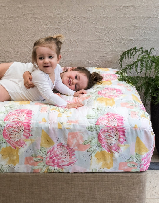 Baby Cot Sheet - Modern Native Expect-A-Spill Sheets - Marmalade Lion