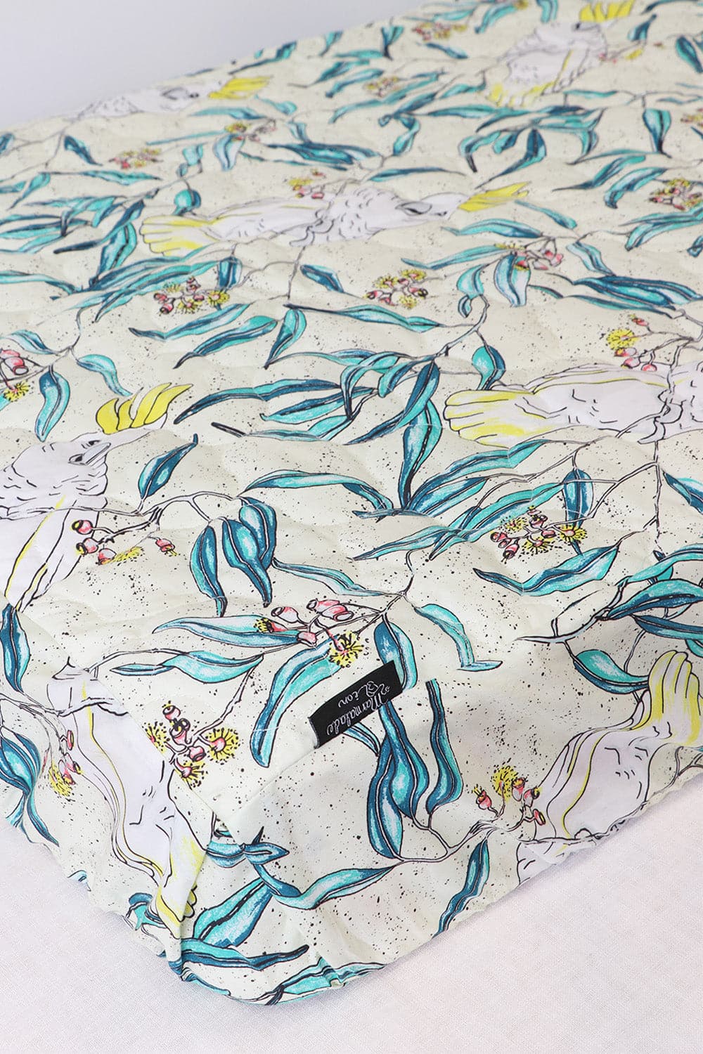 Baby Cot Sheet - Cockatoo Expect-A-Spill Sheets - Marmalade Lion