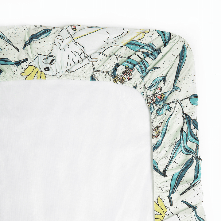 Cockatoo Bassinet Sheet / Change Table Cover by Marmalade Lion