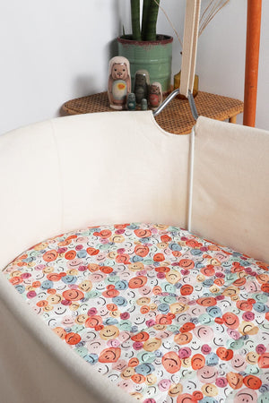 Happy Buttons Expect-A-Spill Bassinet Sheet - Marmalade Lion