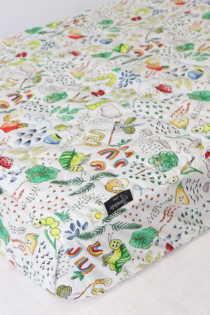 Baby Cot Sheet - Little Creatures Expect-A-Spill Sheets - Marmalade Lion