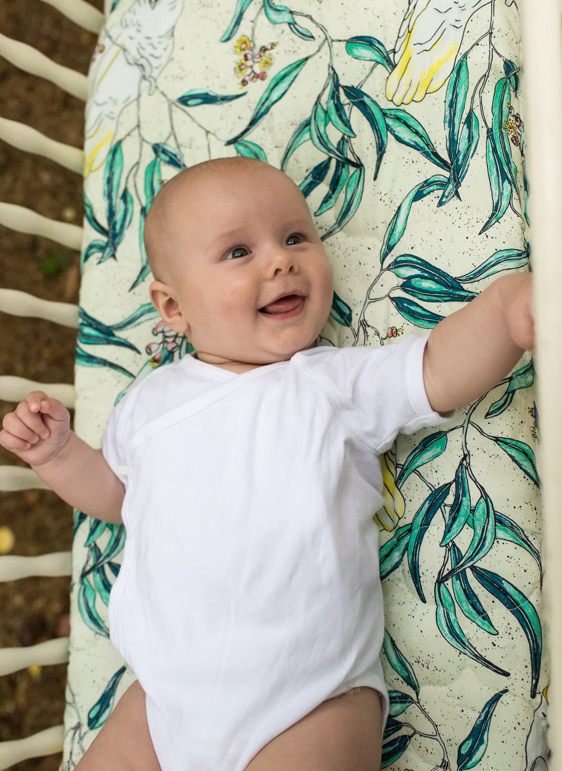 Baby Cot Sheet - Cockatoo Expect-A-Spill Sheets - Marmalade Lion