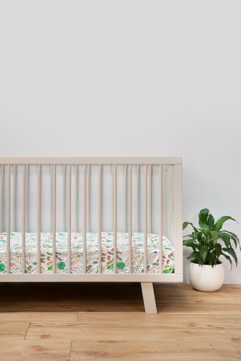 Baby Cot Sheet - Little Creatures Expect-A-Spill Sheets - Marmalade Lion