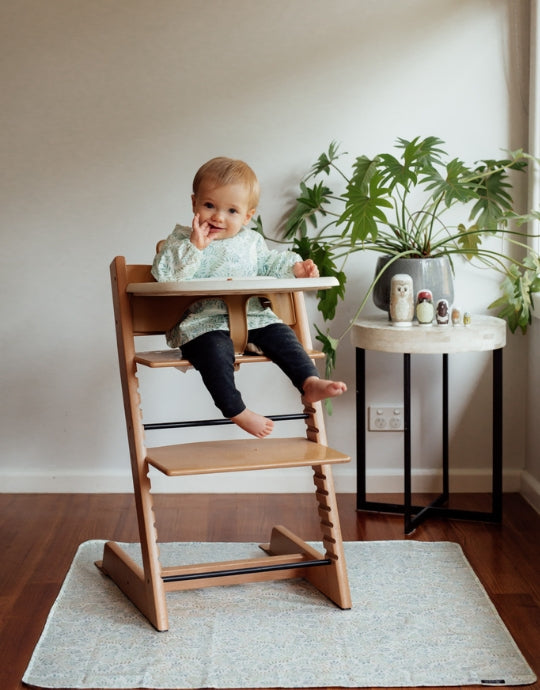 Long Sleeve Smock & Splat Mat Combo - Marmalade Lion