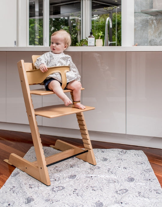 Long Sleeve Smock & Splat Mat Combo - Marmalade Lion