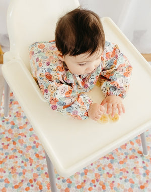 Long Sleeve Smock & Splat Mat Combo - Marmalade Lion