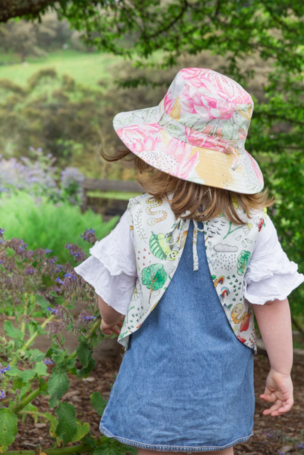 Modern Native Children's Sun Hat - Marmalade Lion