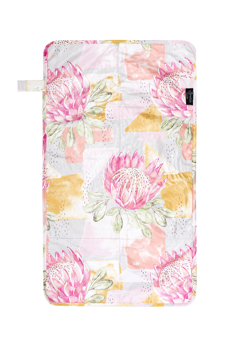 Modern Native Pink Baby Change Mat Marmalade Lion