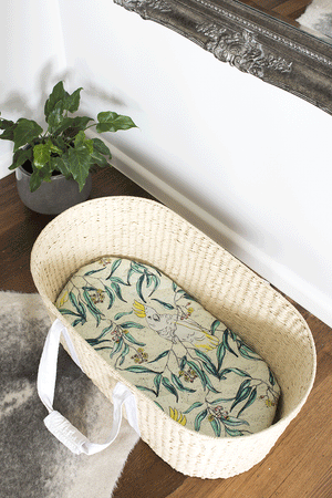 Cockatoo Expect-A-Spill Bassinet Sheet - Marmalade Lion