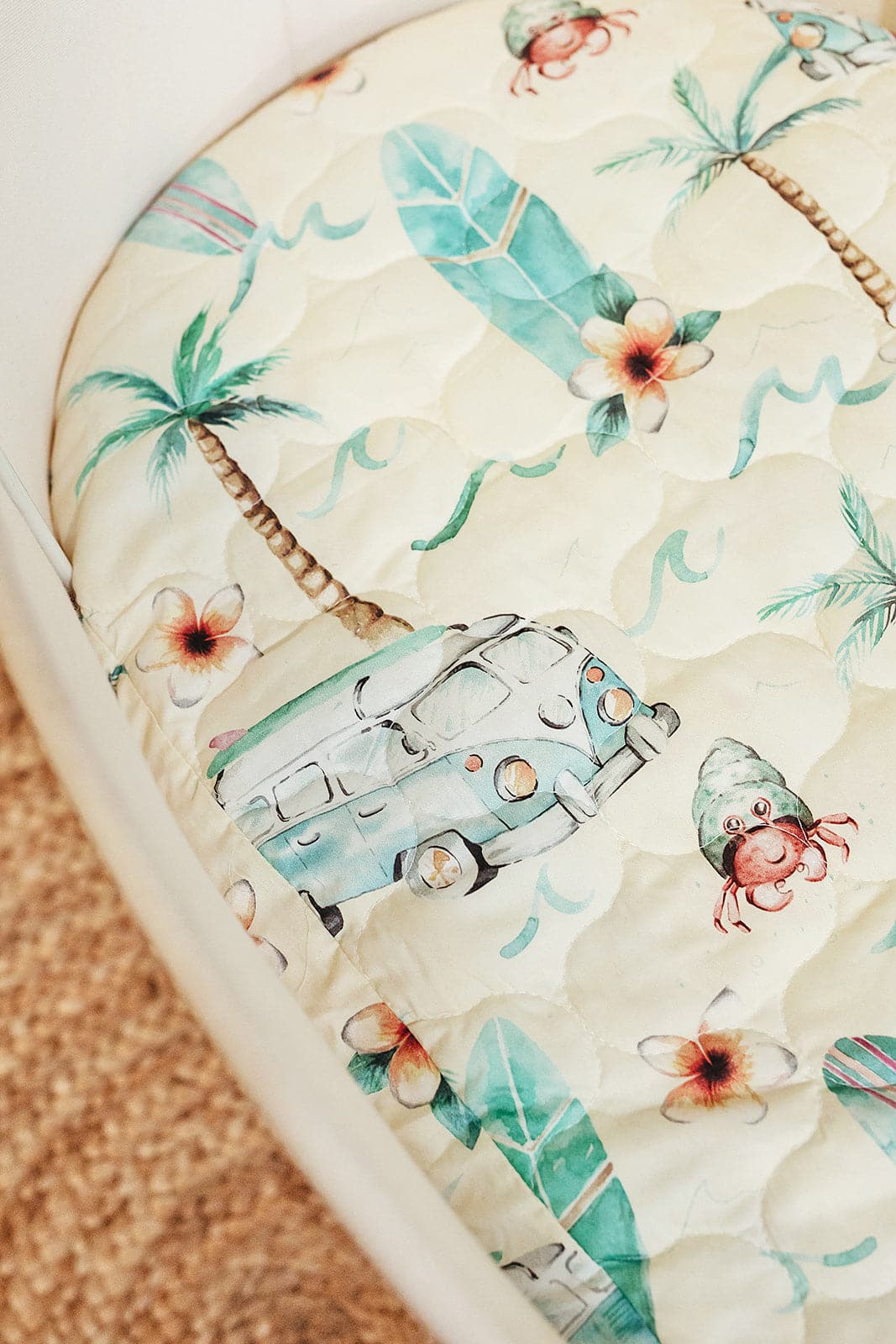 On the Road Again Expect-A-Spill Bassinet Sheet - Marmalade Lion
