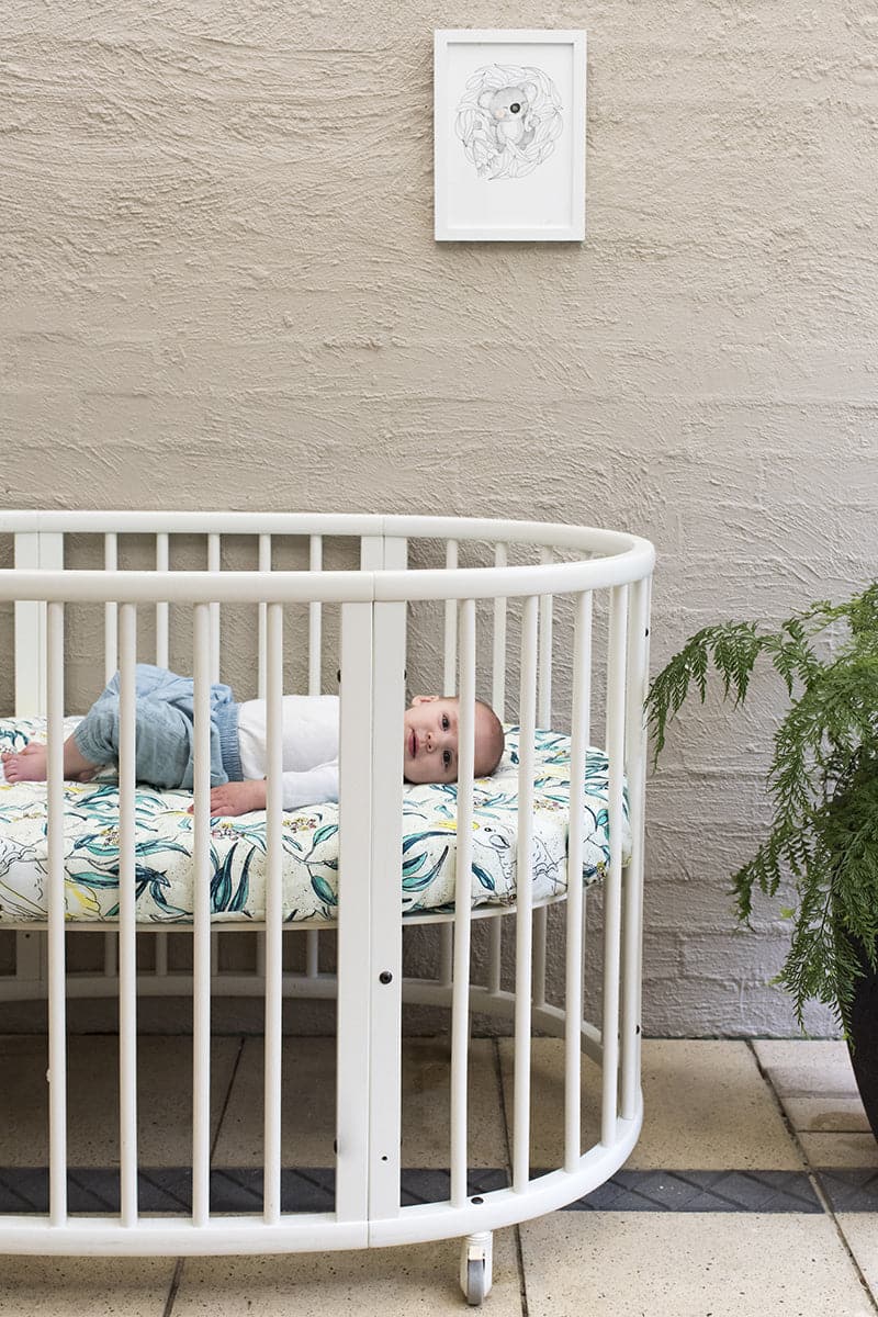 Baby Cot Sheet - Cockatoo Expect-A-Spill Sheets - Marmalade Lion