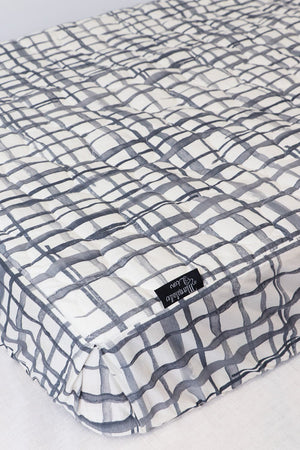 Baby Cot Sheet - Swedish Check Expect-A-Spill Sheets - Marmalade Lion