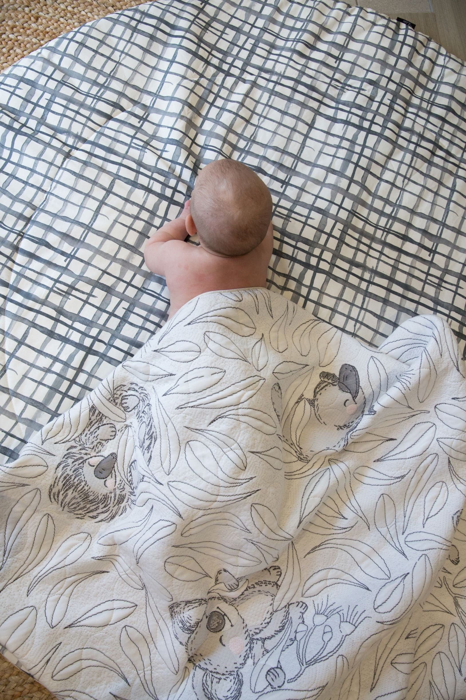 Swedish Check Baby Play Mat - Marmalade Lion