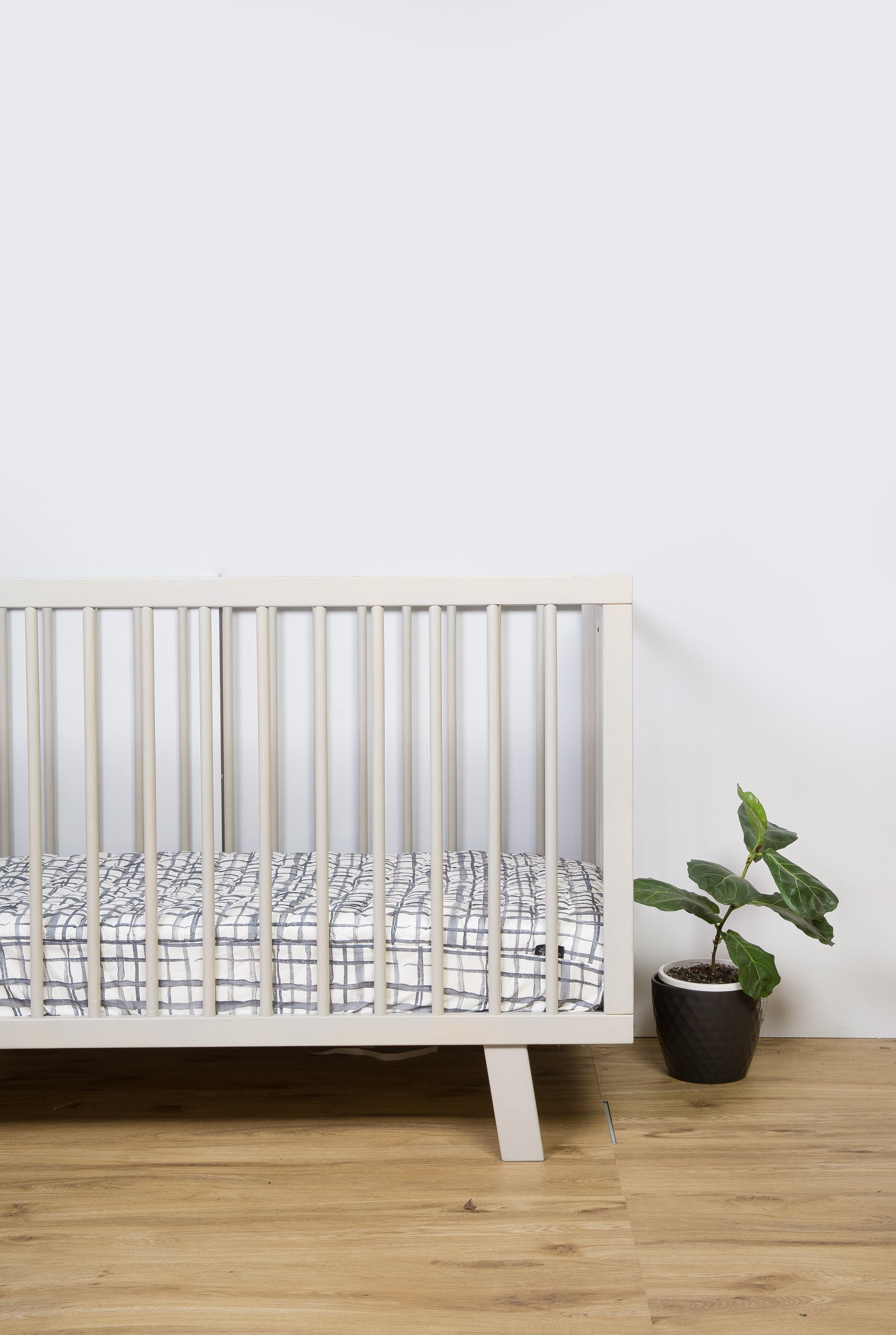 Baby Cot Sheet - Swedish Check Expect-A-Spill Sheets - Marmalade Lion