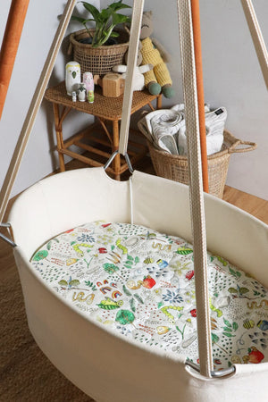 Little Creatures Expect-A-Spill Bassinet Sheet - Marmalade Lion
