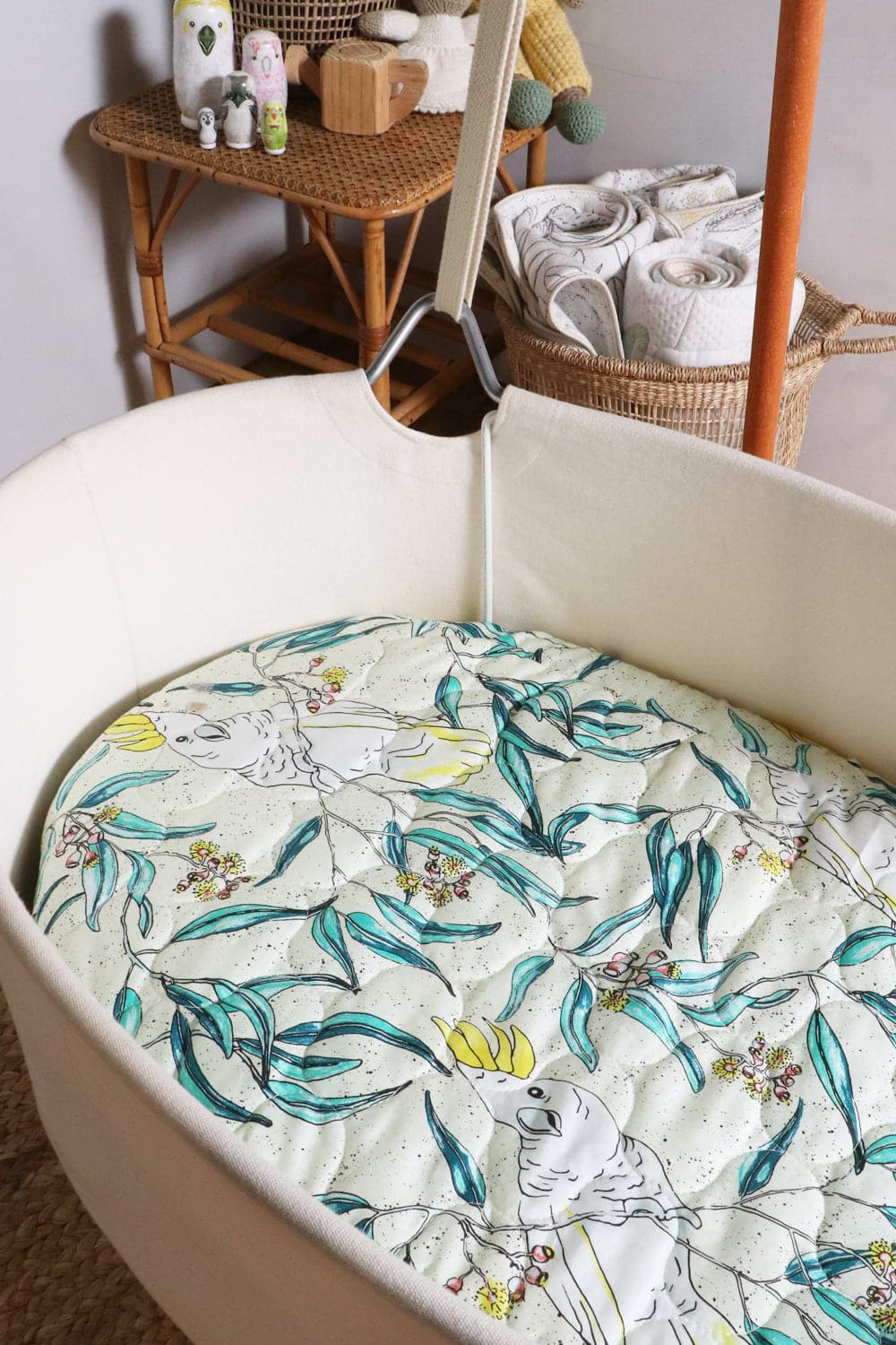 Baby Cot Sheet - Cockatoo Expect-A-Spill Sheets - Marmalade Lion