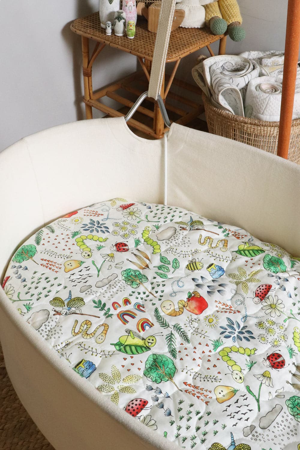 Little Creatures Expect-A-Spill Bassinet Sheet - Marmalade Lion