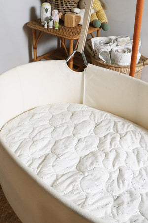 Speckled Egg Jersey Expect-A-Spill Bassinet Sheet - Marmalade Lion