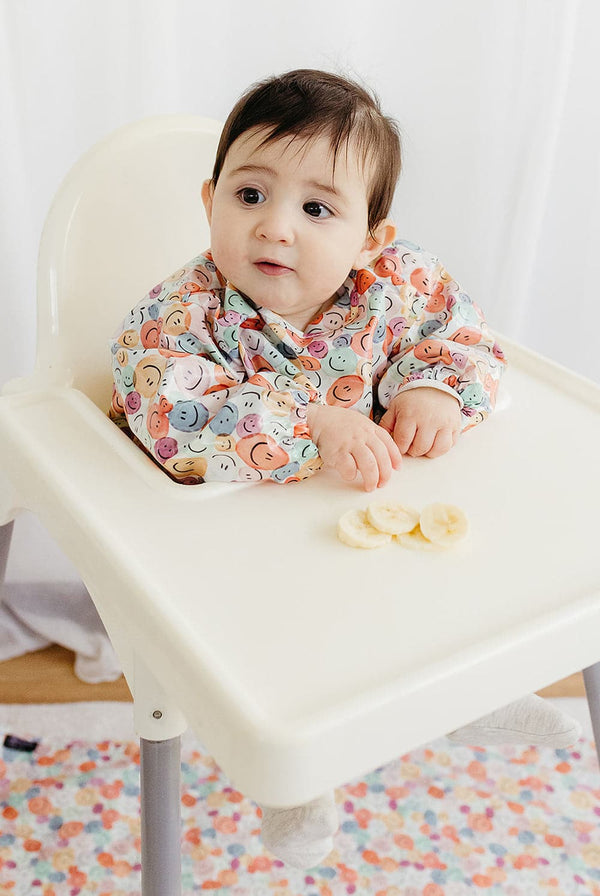 Happy Buttons Long Sleeve Smock