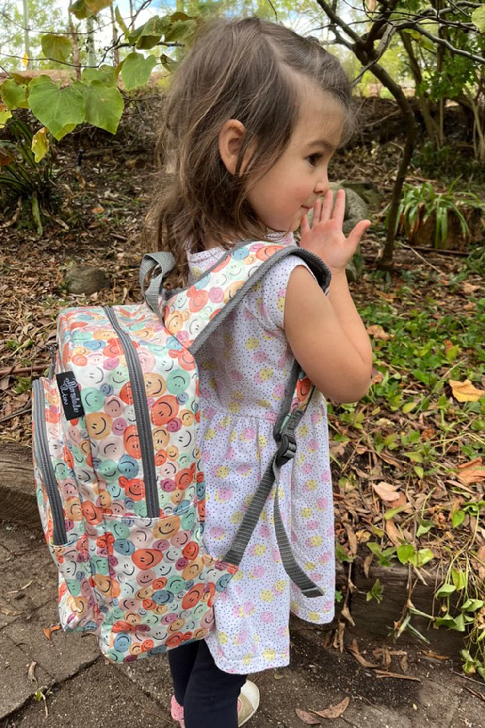 Happy Buttons Expect-A-Spill Backpack - Marmalade Lion