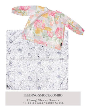 Long Sleeve Smock & Splat Mat Combo - Marmalade Lion