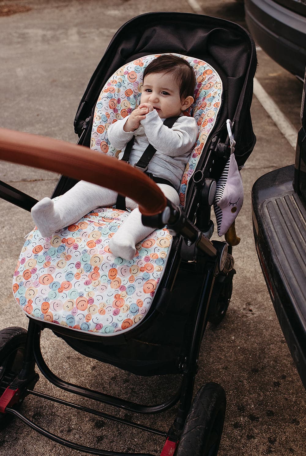 Universal Pram Liner Cover - Happy Buttons - Marmalade Lion