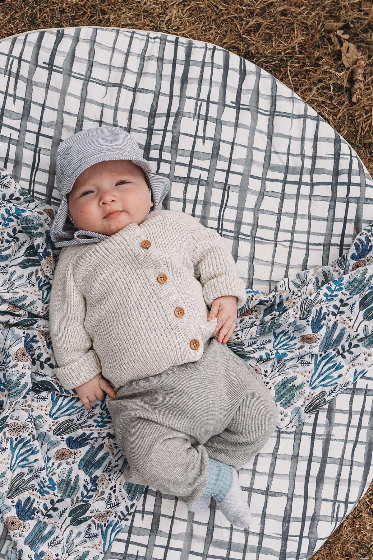 Swedish Check Baby Play Mat - Marmalade Lion