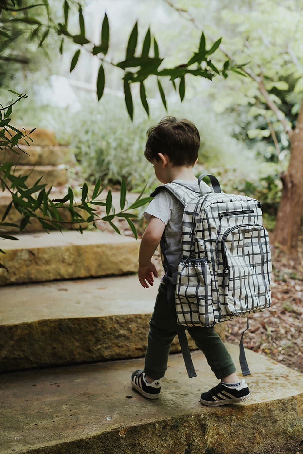 Swedish Check Expect-A-Spill Backpack - Marmalade Lion