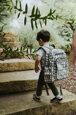 Swedish Check Expect-A-Spill Backpack - Marmalade Lion