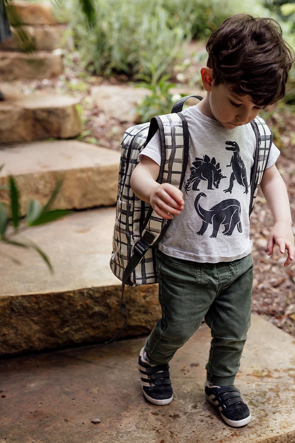 Swedish Check Expect-A-Spill Backpack - Marmalade Lion