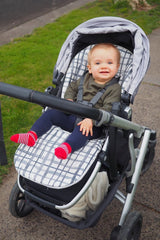 Universal Pram Liner Cover - Swedish Check - Marmalade Lion