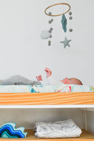 Lady Elliot Island Baby Cot Sheet Expect-A-Spill Sheets - Marmalade Lion