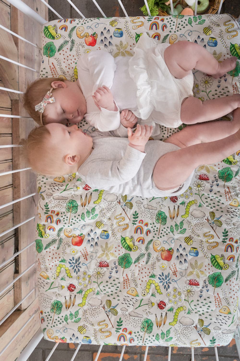 Baby Cot Sheet - Little Creatures Expect-A-Spill Sheets - Marmalade Lion