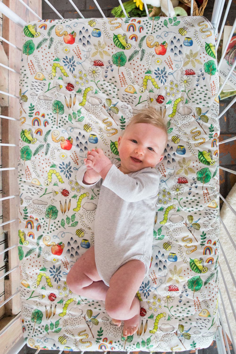 Baby Cot Sheet - Little Creatures Expect-A-Spill Sheets - Marmalade Lion